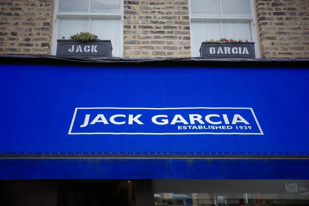 Blue Jack Garcia awning, established 1939